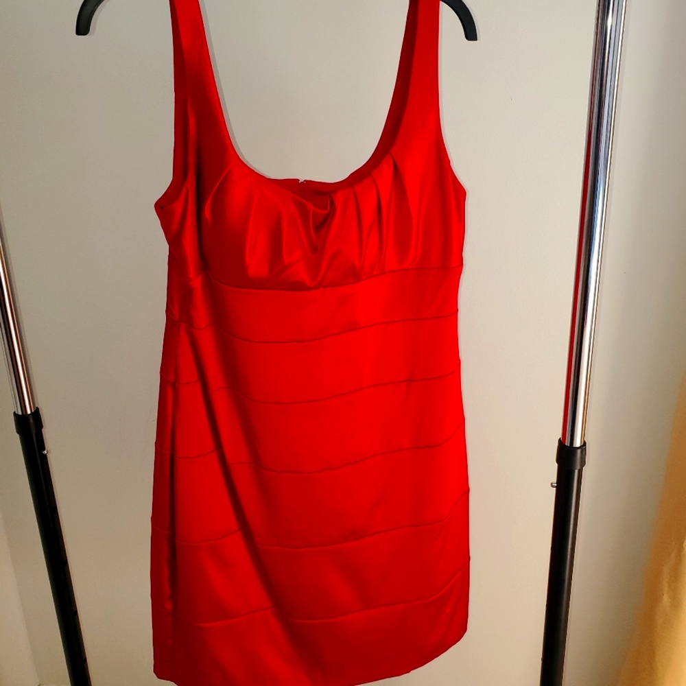 Red cocktail dress